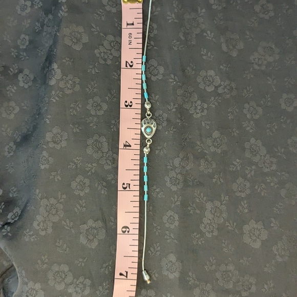 Vintage Native American Liquid Sterling Silver Turquoise Bear Paw Bracelet 7 In - Picture 9 of 10